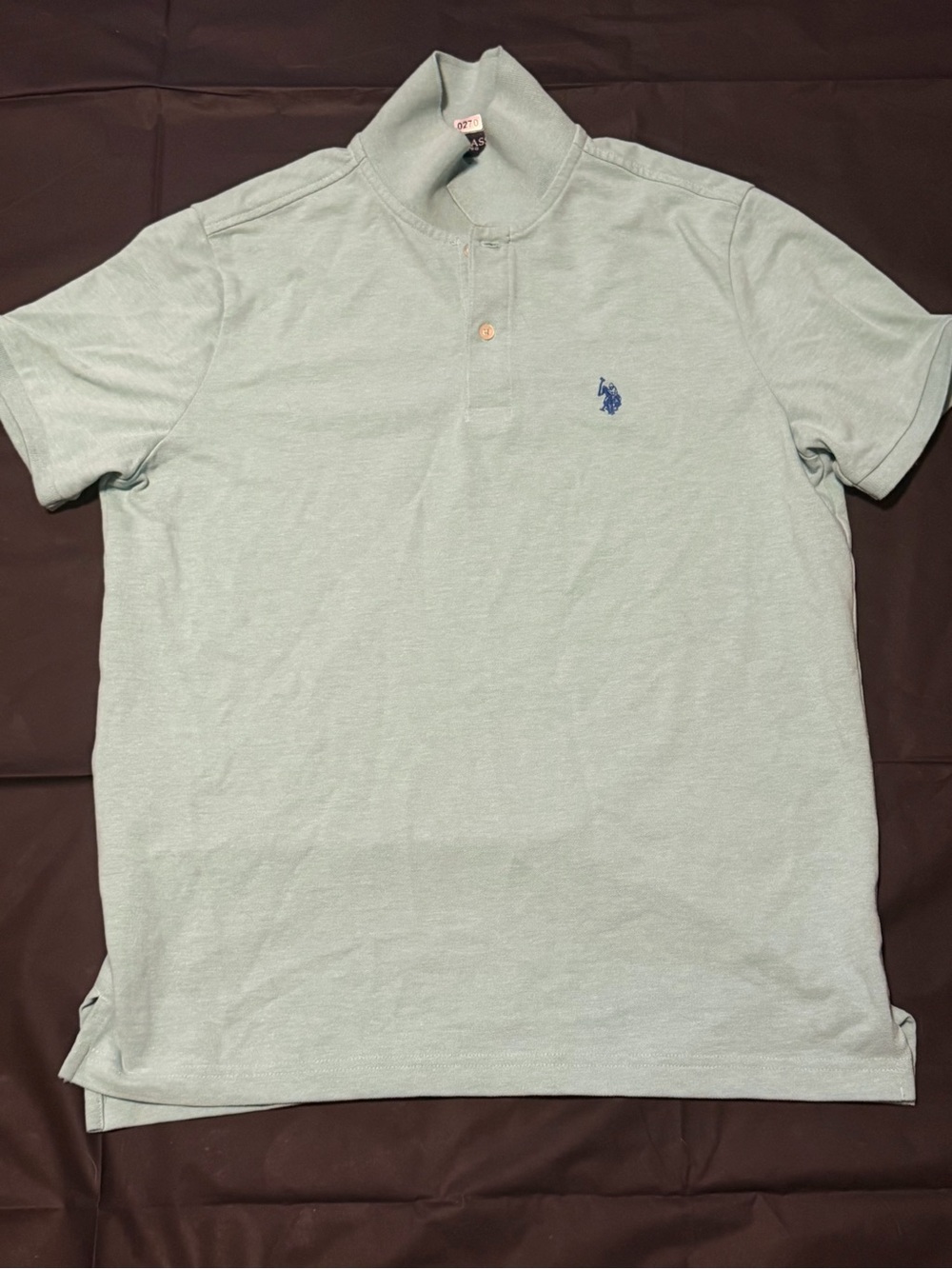 U.S. Polo Assn. Men’s Polo Shirt Size M Light Blue Short Sleeve Cotton